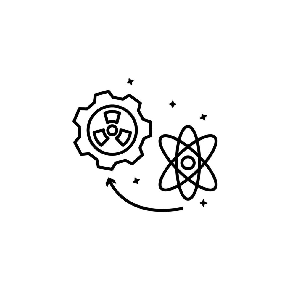 Atom gear nuclear vector icon