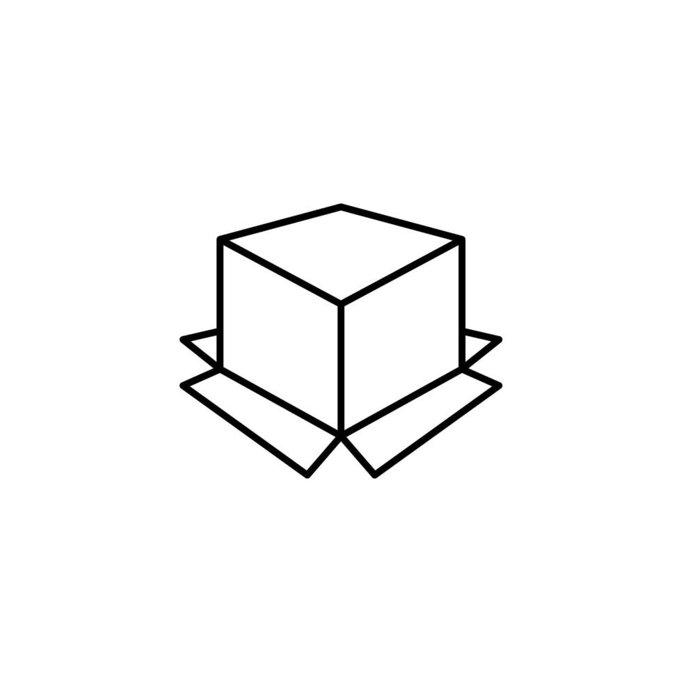 Box opened vector icon
