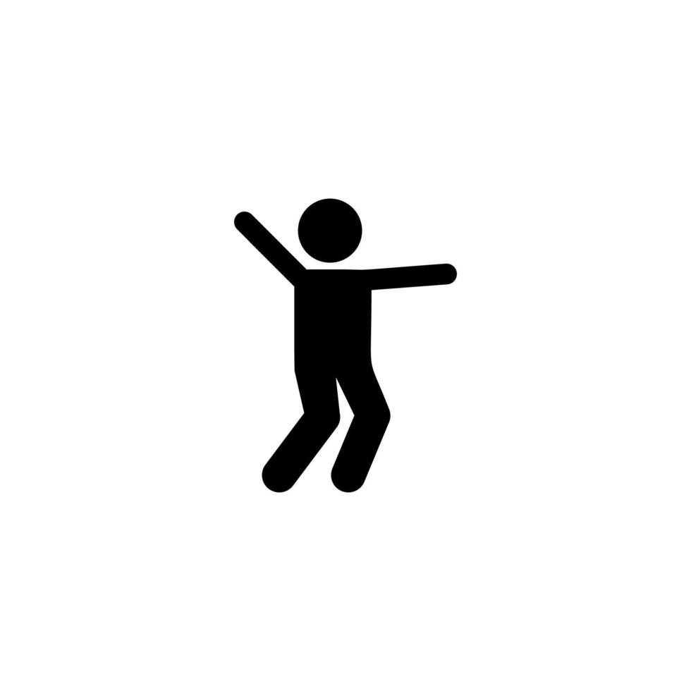 Boy, dance, enjoy, play vector icon