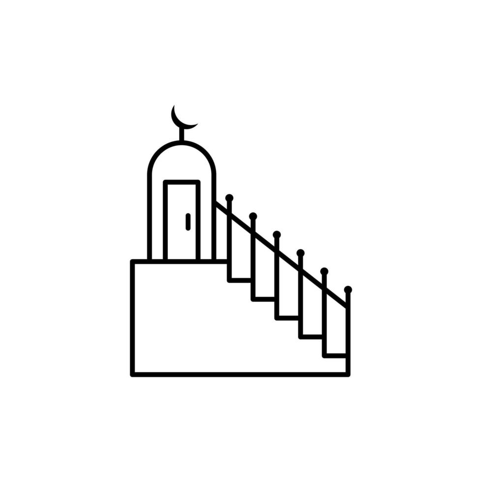 Islamic Minbar vector icon