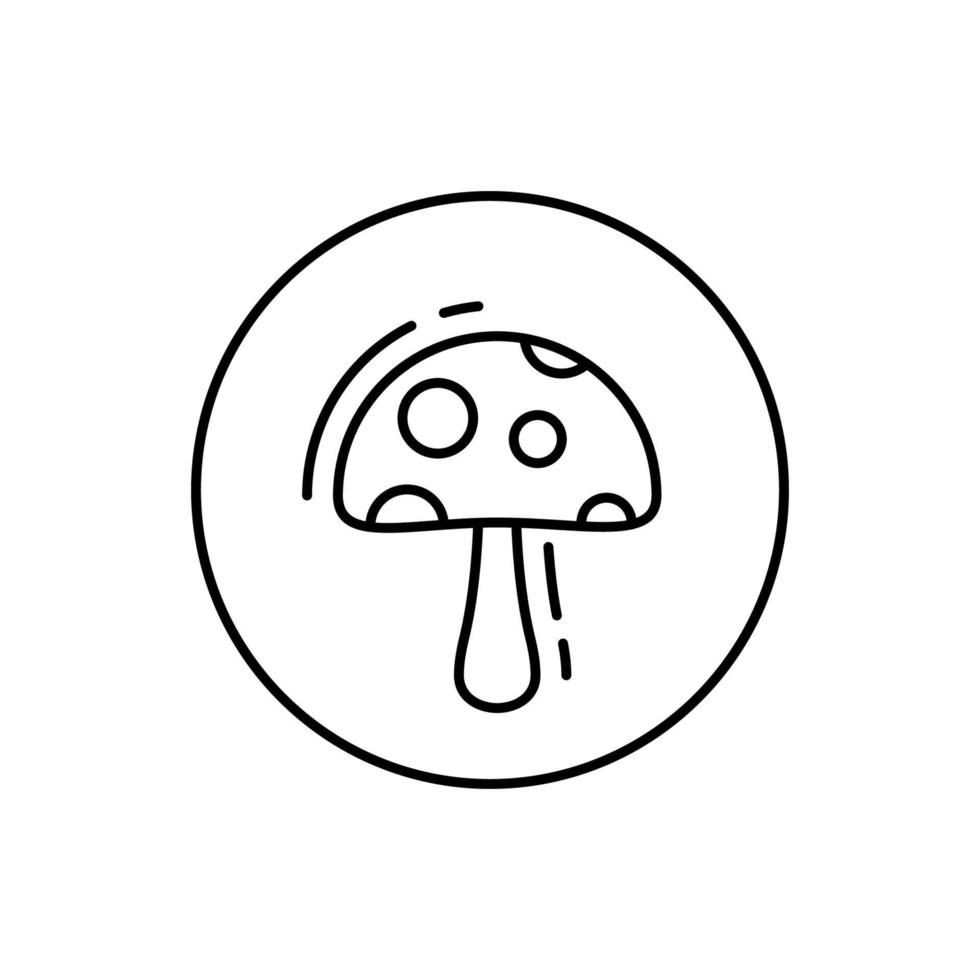 Mushroom, vegan vector icon