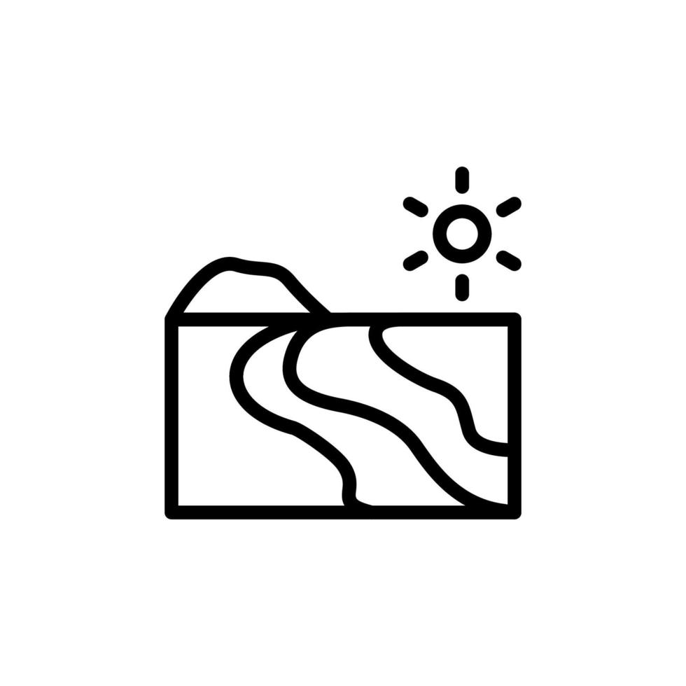 Beach, ocean vector icon