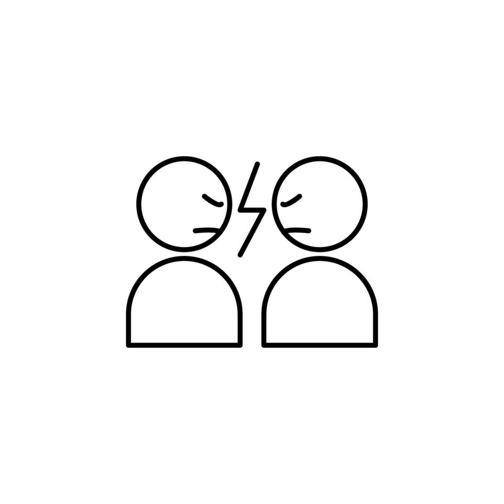 conflict disagreement vector icon