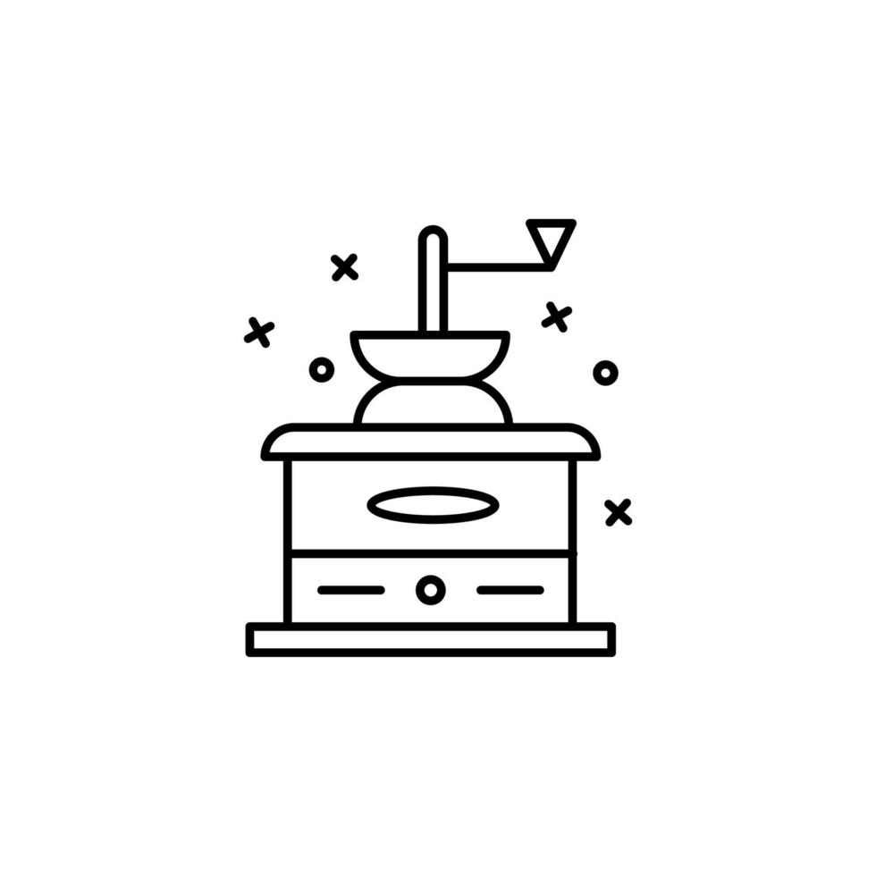 Hot coffee, machine, shop vector icon