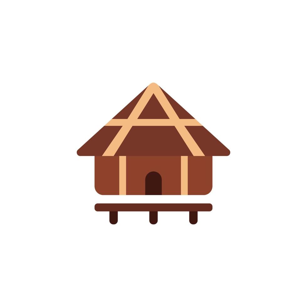 hut, wood, storage, safari vector icon