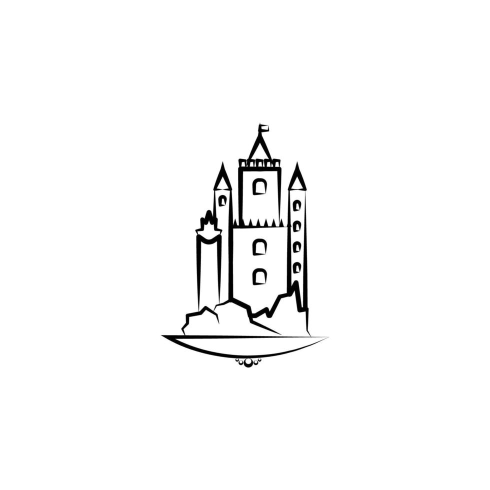 icono de vector de castillo