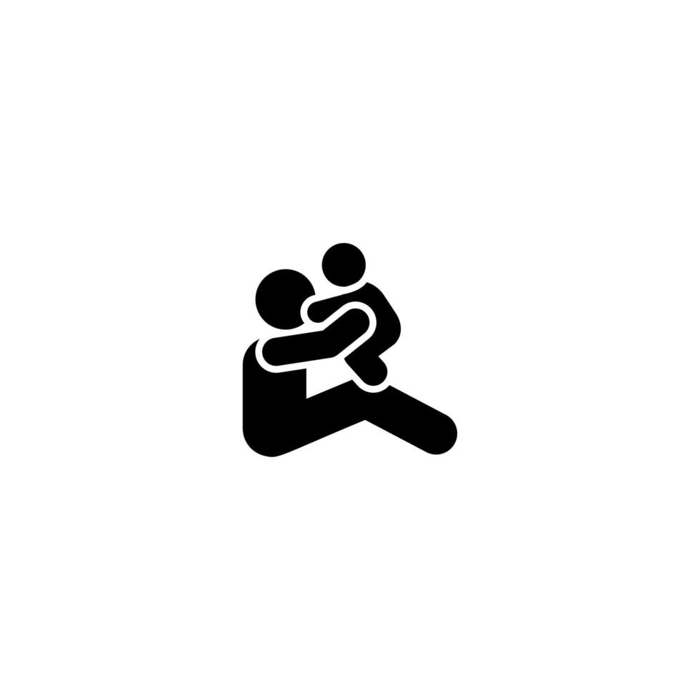 Baby, father, childcare vector icon