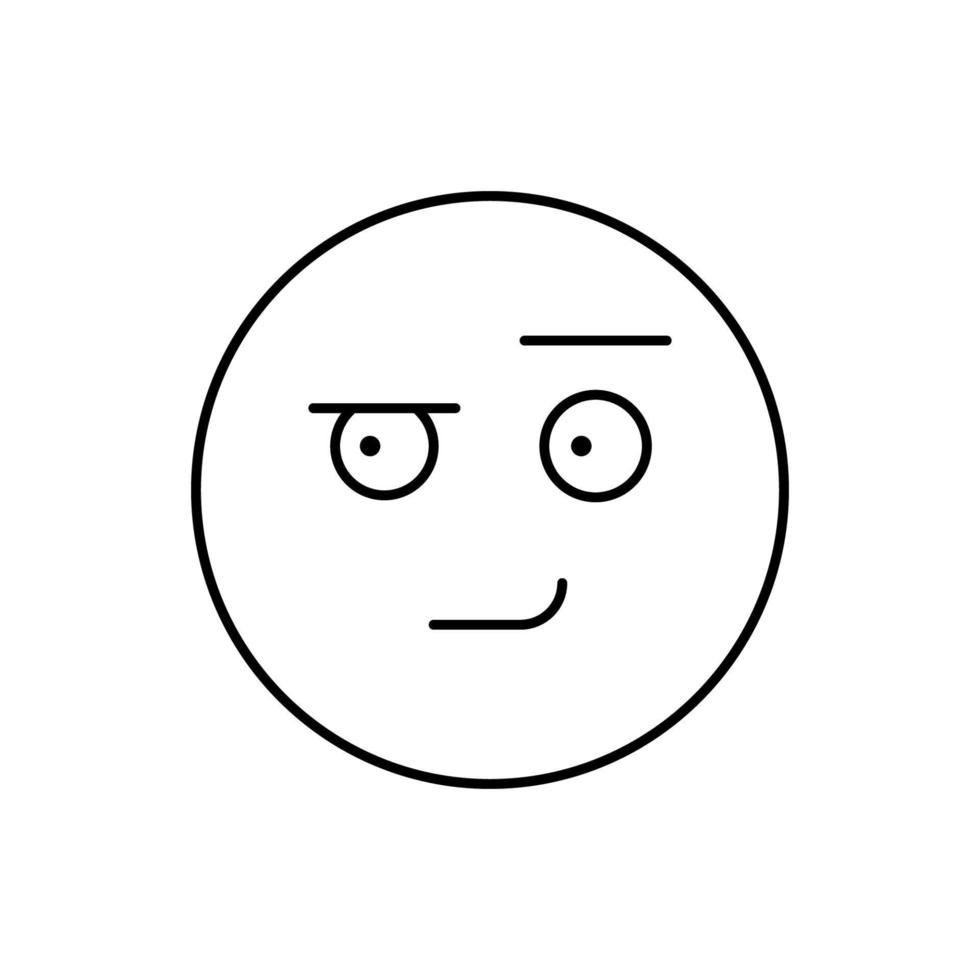 Smirk, emotions vector icon