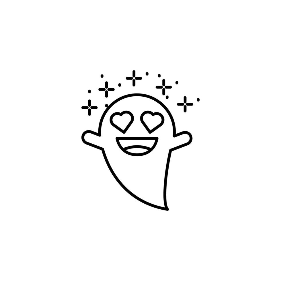 Ghost lovely vector icon