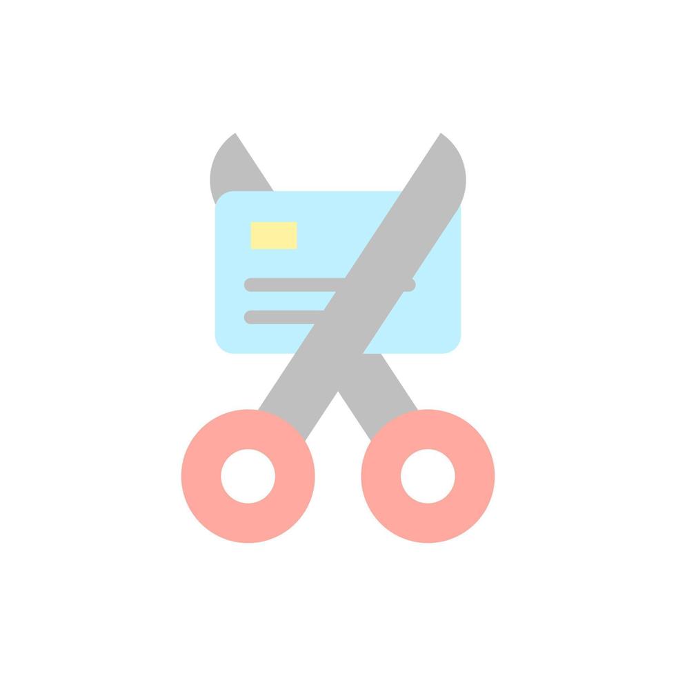 scissors card vector icon