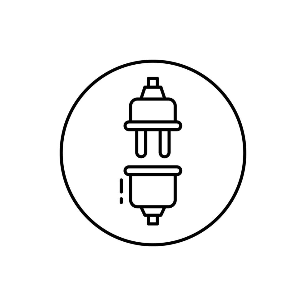 Unplugged, connector vector icon