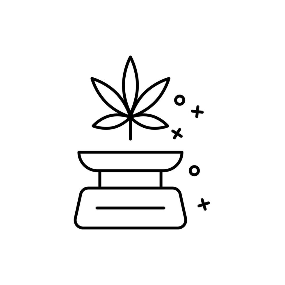 Scale marijuana vector icon