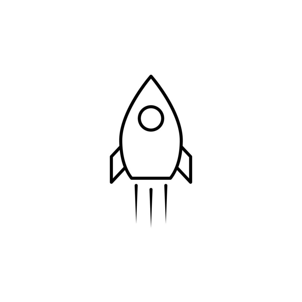 speed rocket vector icon