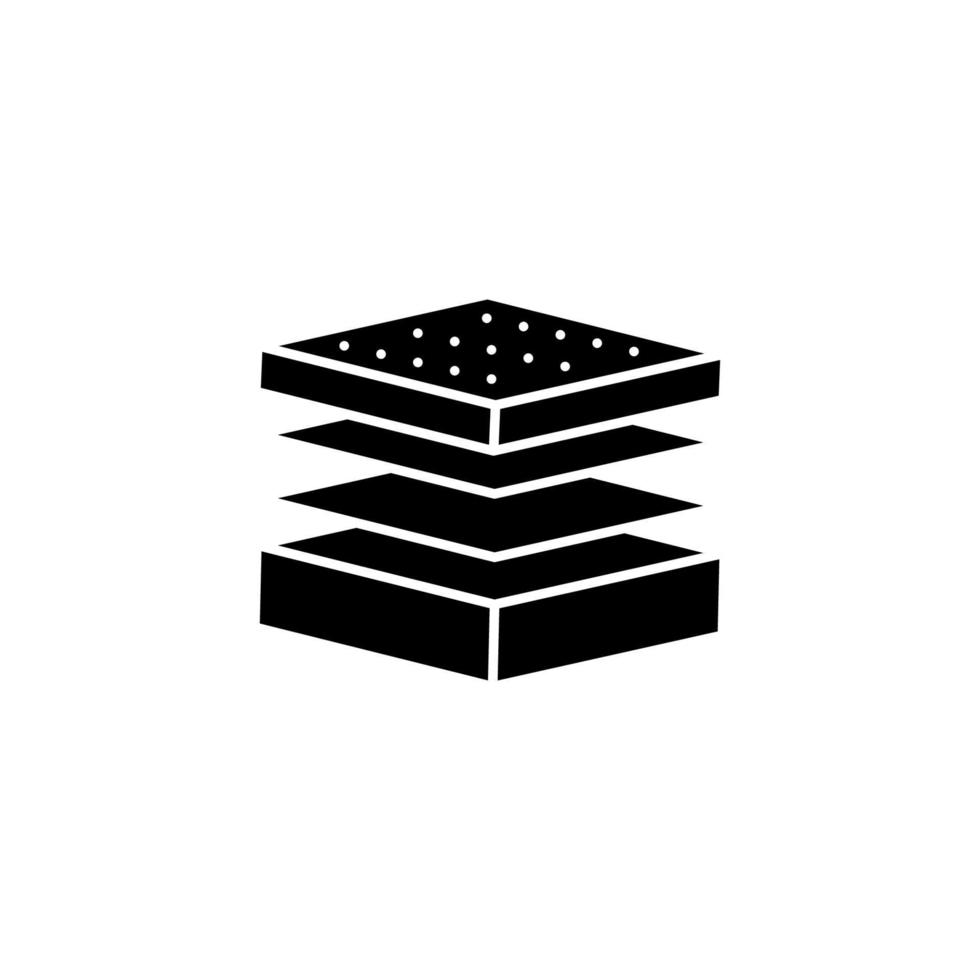 Mattress, layers vector icon