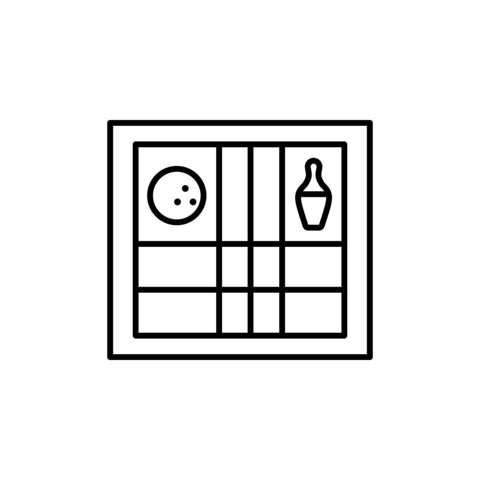 Schedule bowling vector icon