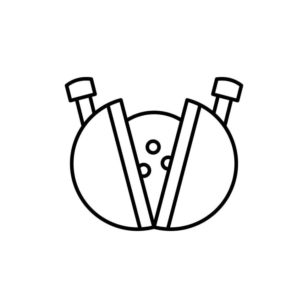Bowling ball bag vector icon