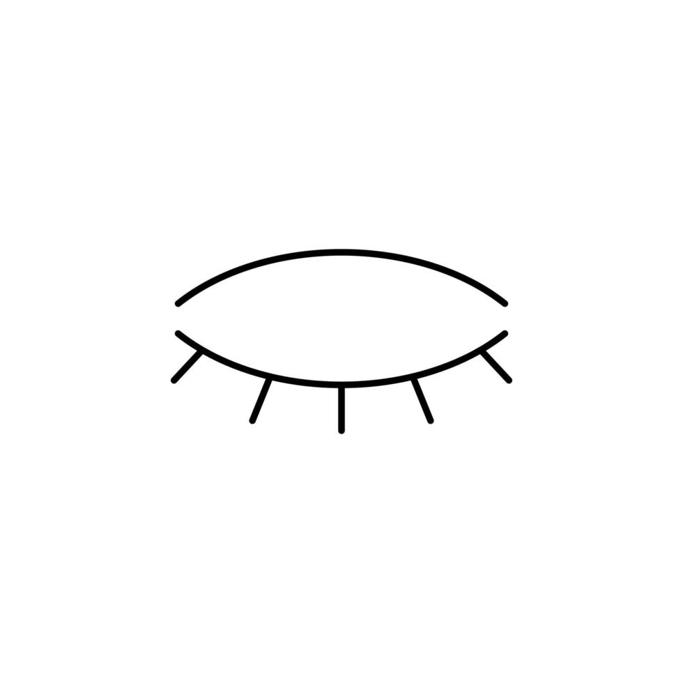 closed eye vector icon