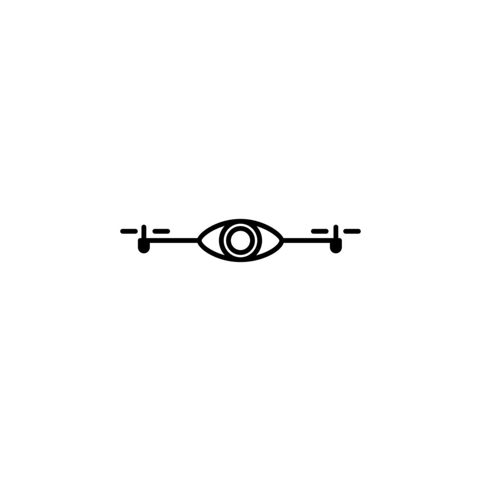 drone with camera field outline vector icon