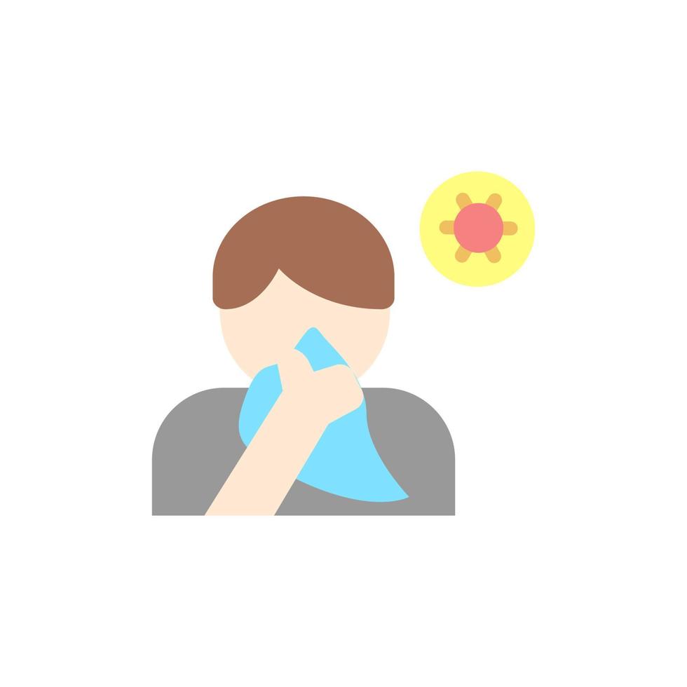 Sneeze, man, coronavirus vector icon