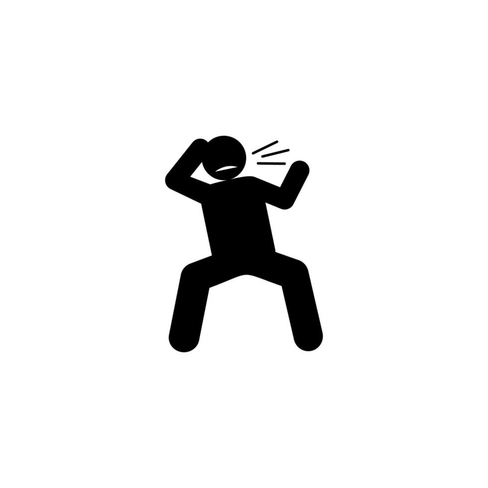 Brutal, hostile, man vector icon