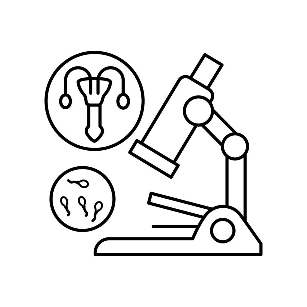 Spermiogram urethra vector icon