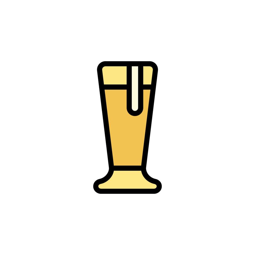 Beer glass, foam vector icon