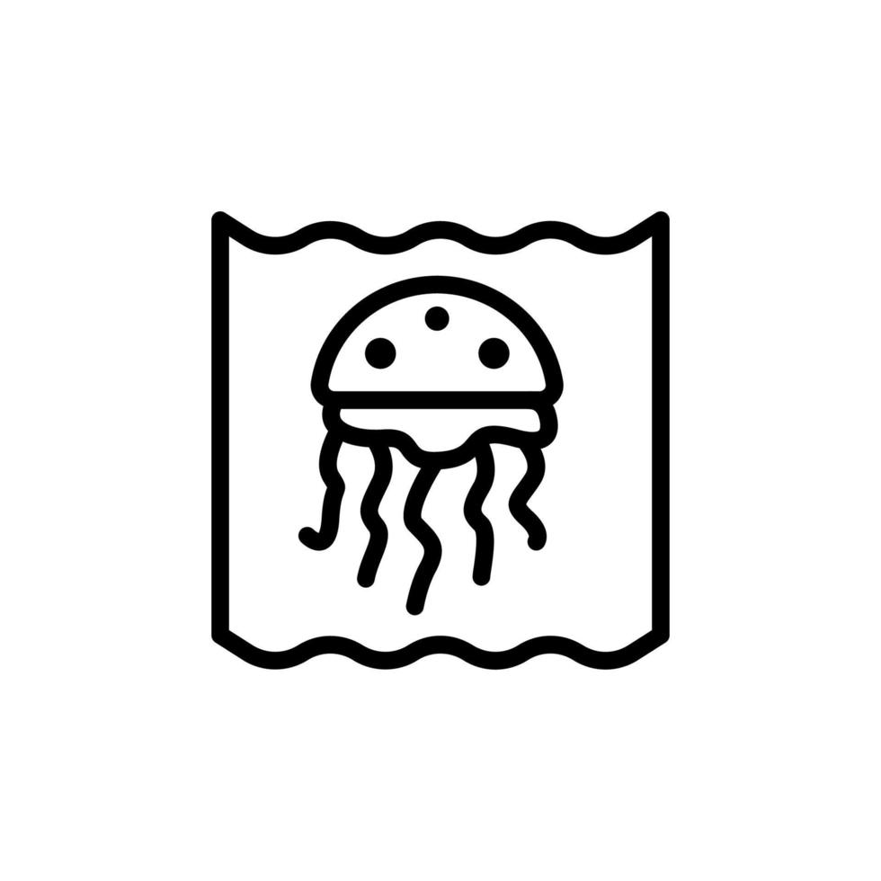 Jellyfish, ocean vector icon