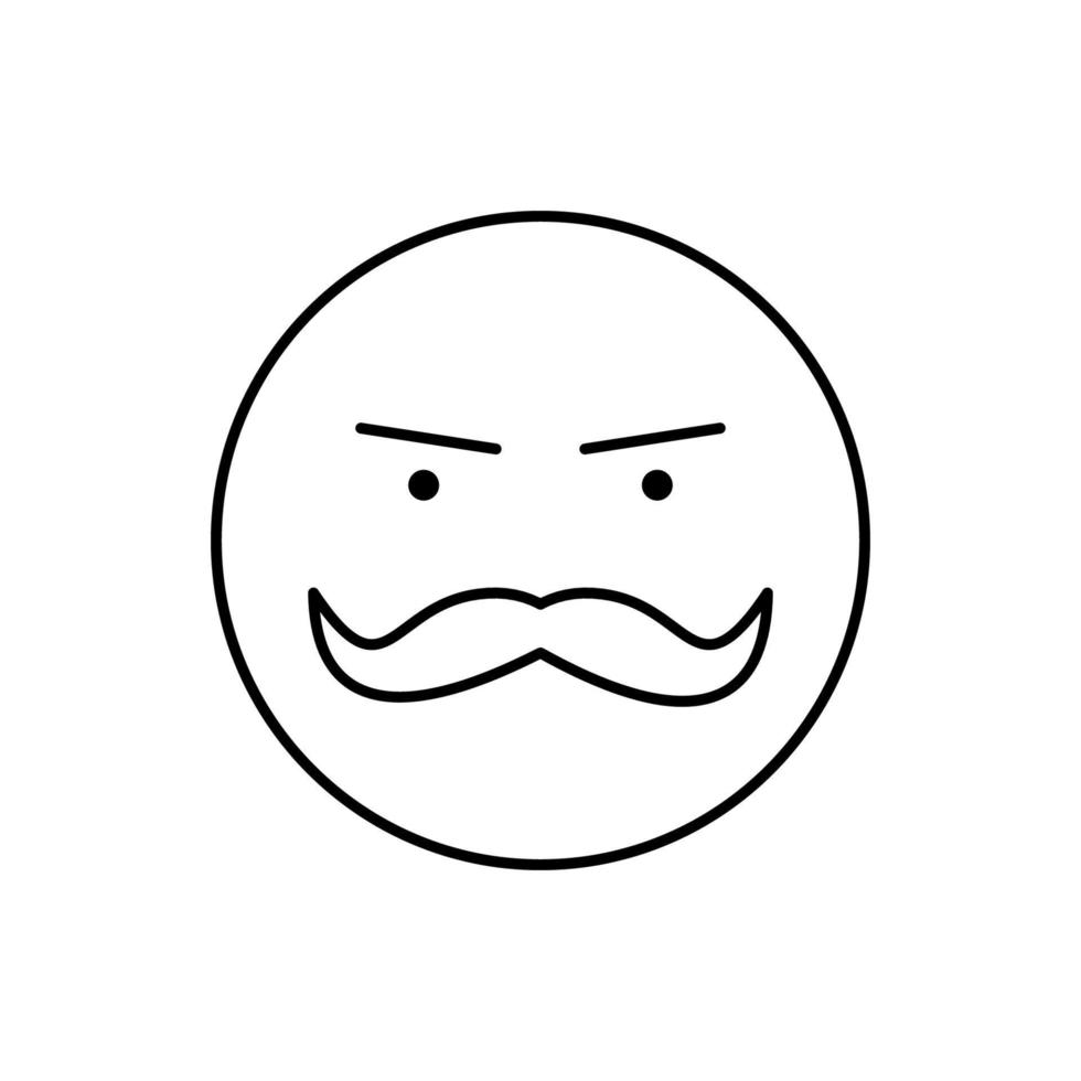 Rich, mustache, emotions vector icon