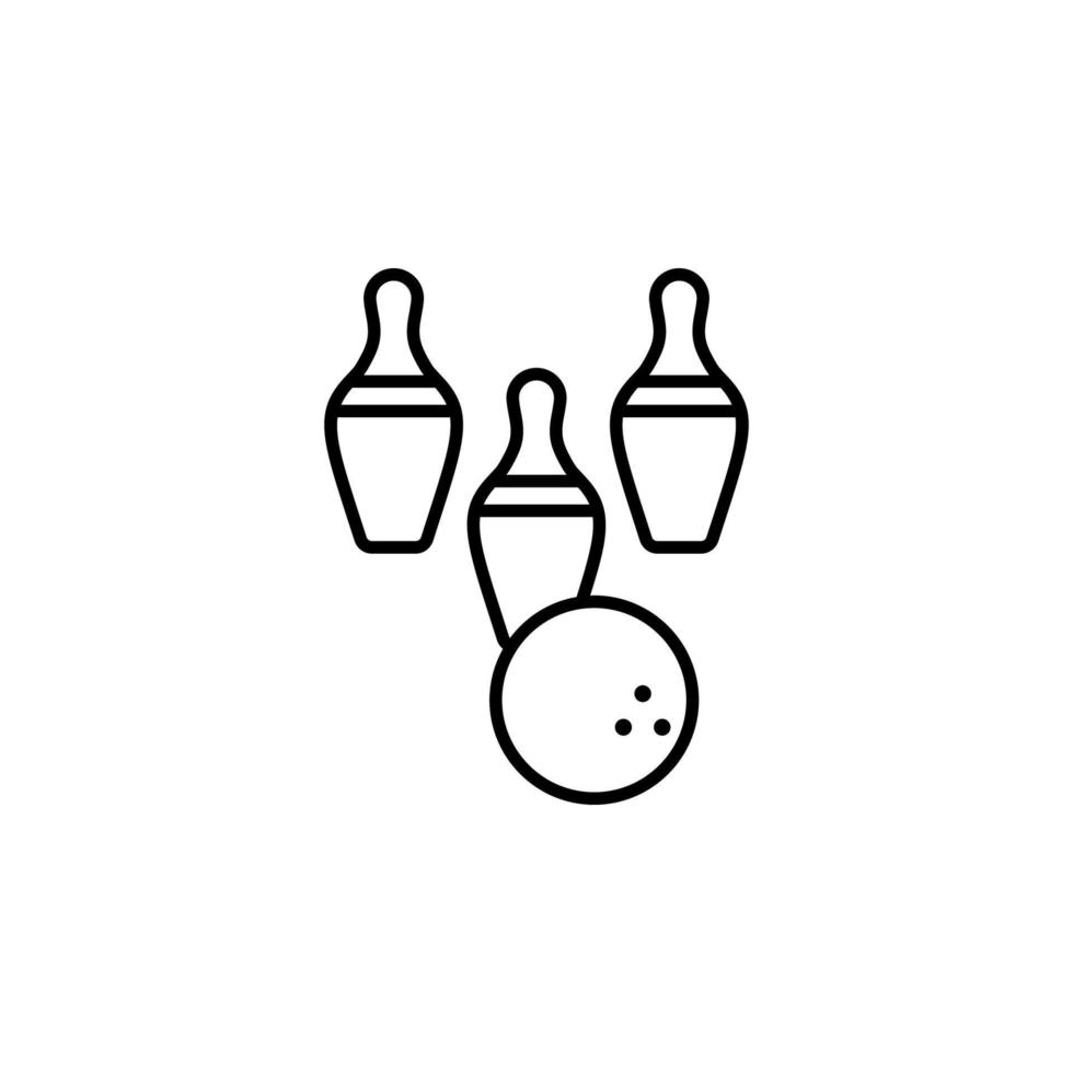 Bowling balls bowling pins vector icon