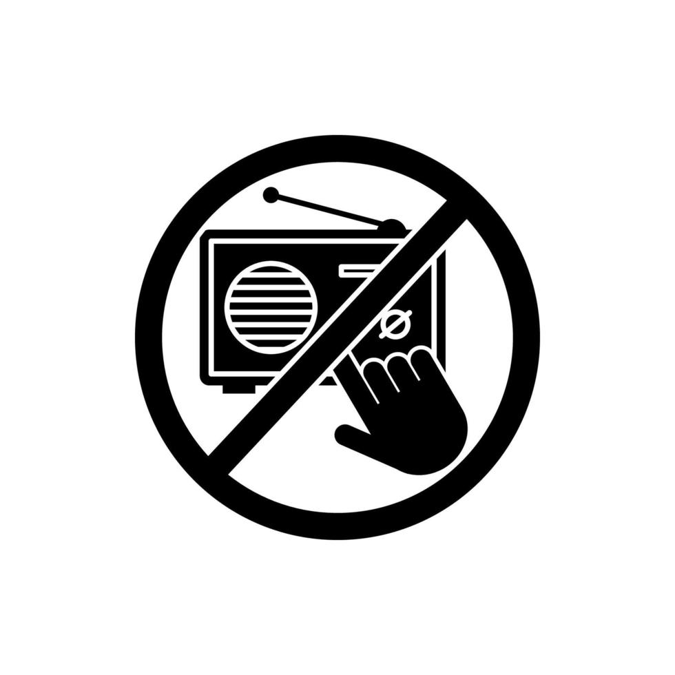 not touch radio vector icon
