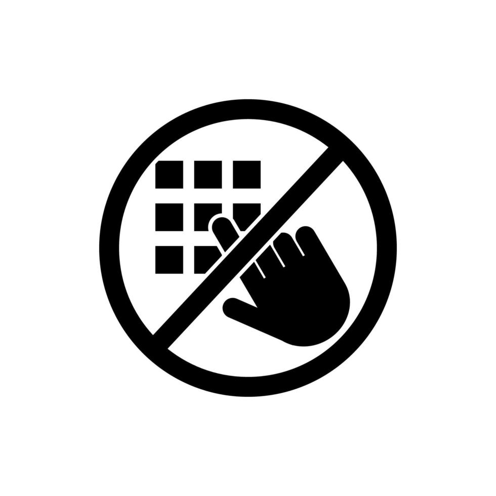 do not touch, code vector icon