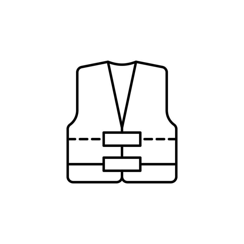 Vest, waistcoat, safety vector icon