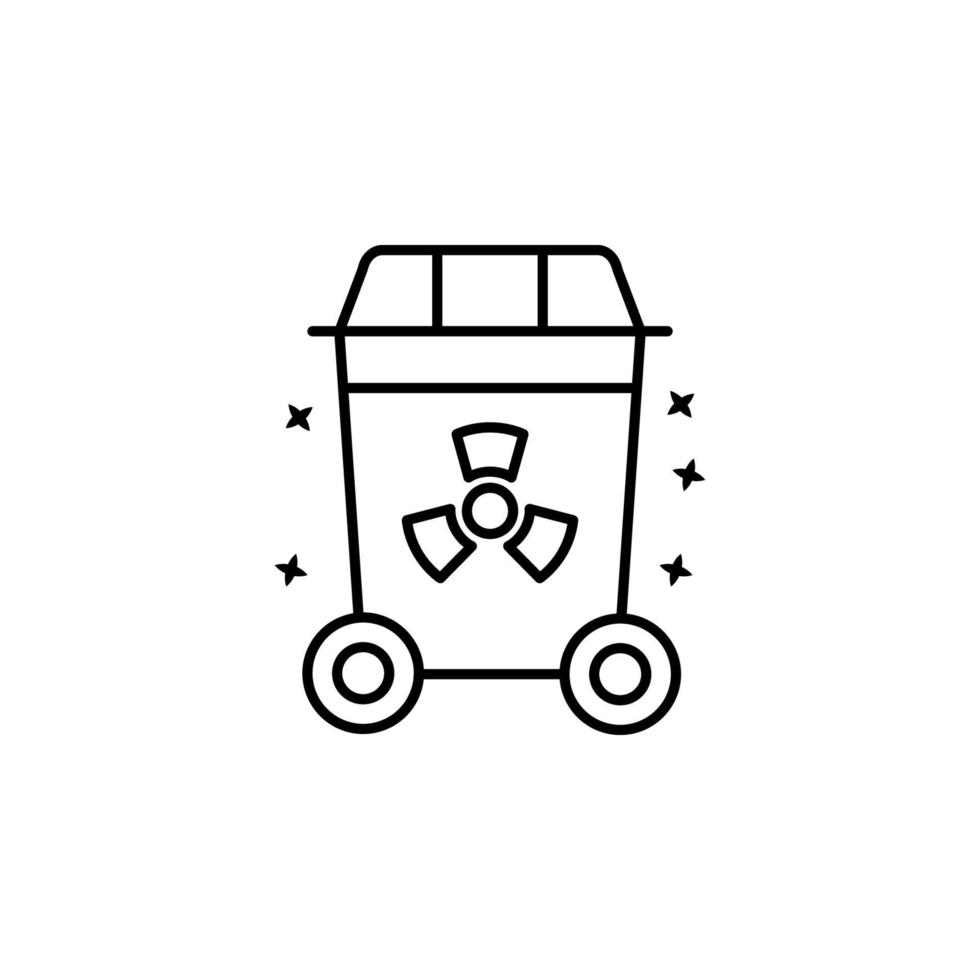 Nuclear waste sewage vector icon