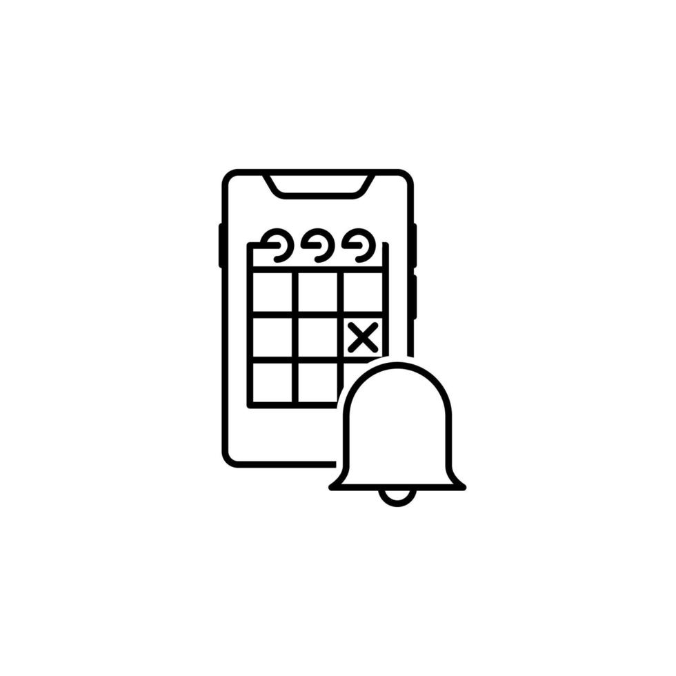Smartphone schedule vector icon