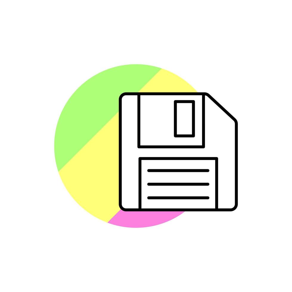 Diskette technology vector icon