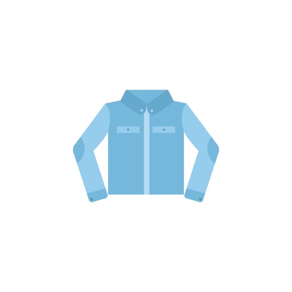 Denim jacket color vector icon