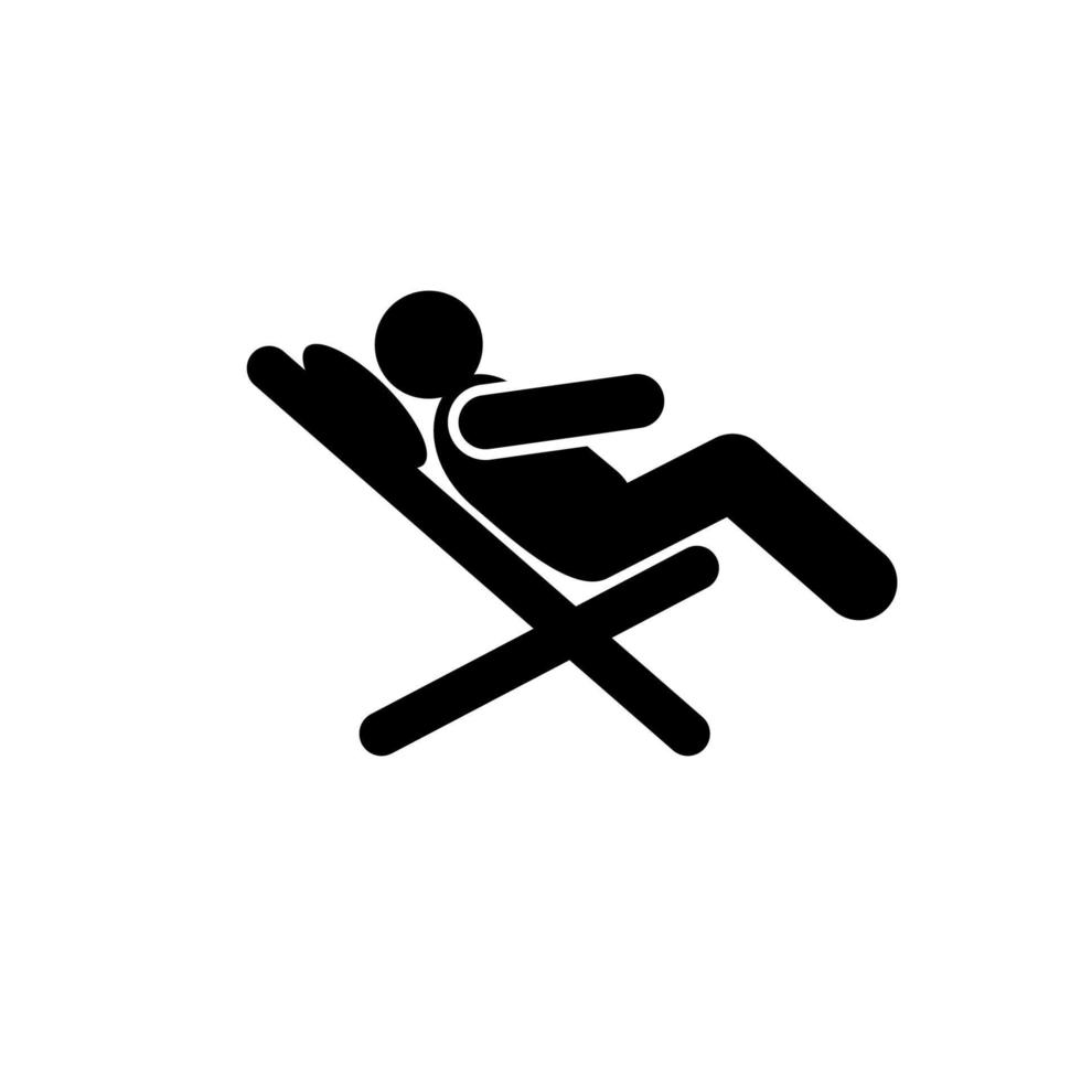 Drink, relax, resort, sitting vector icon