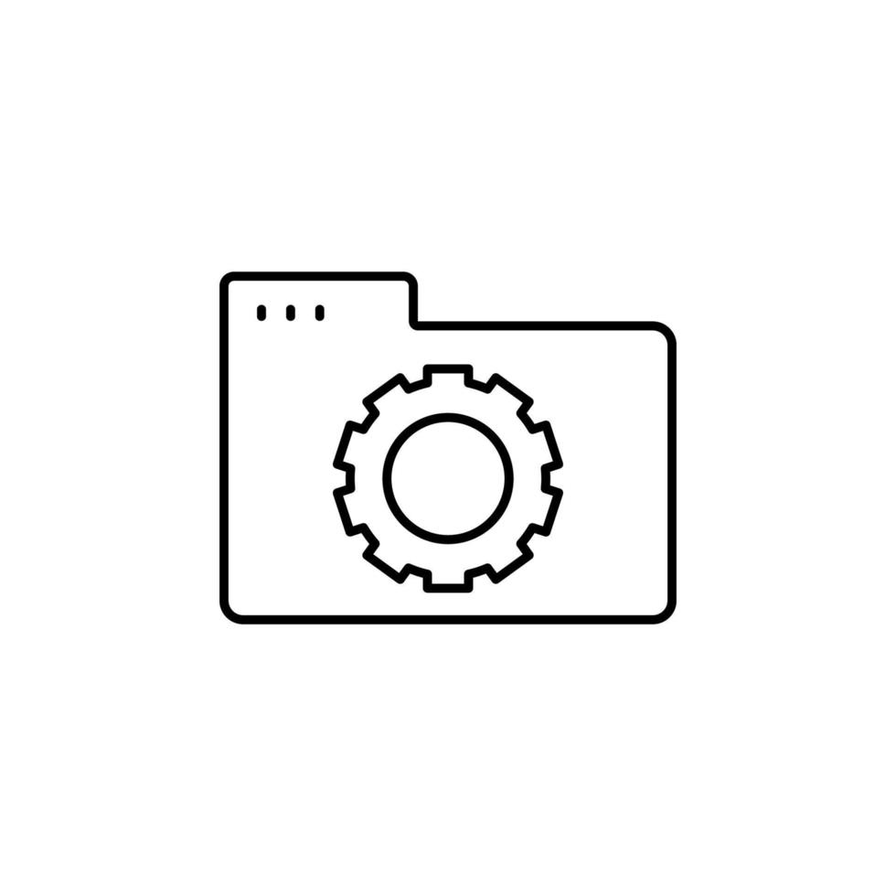 Folder gear vector icon