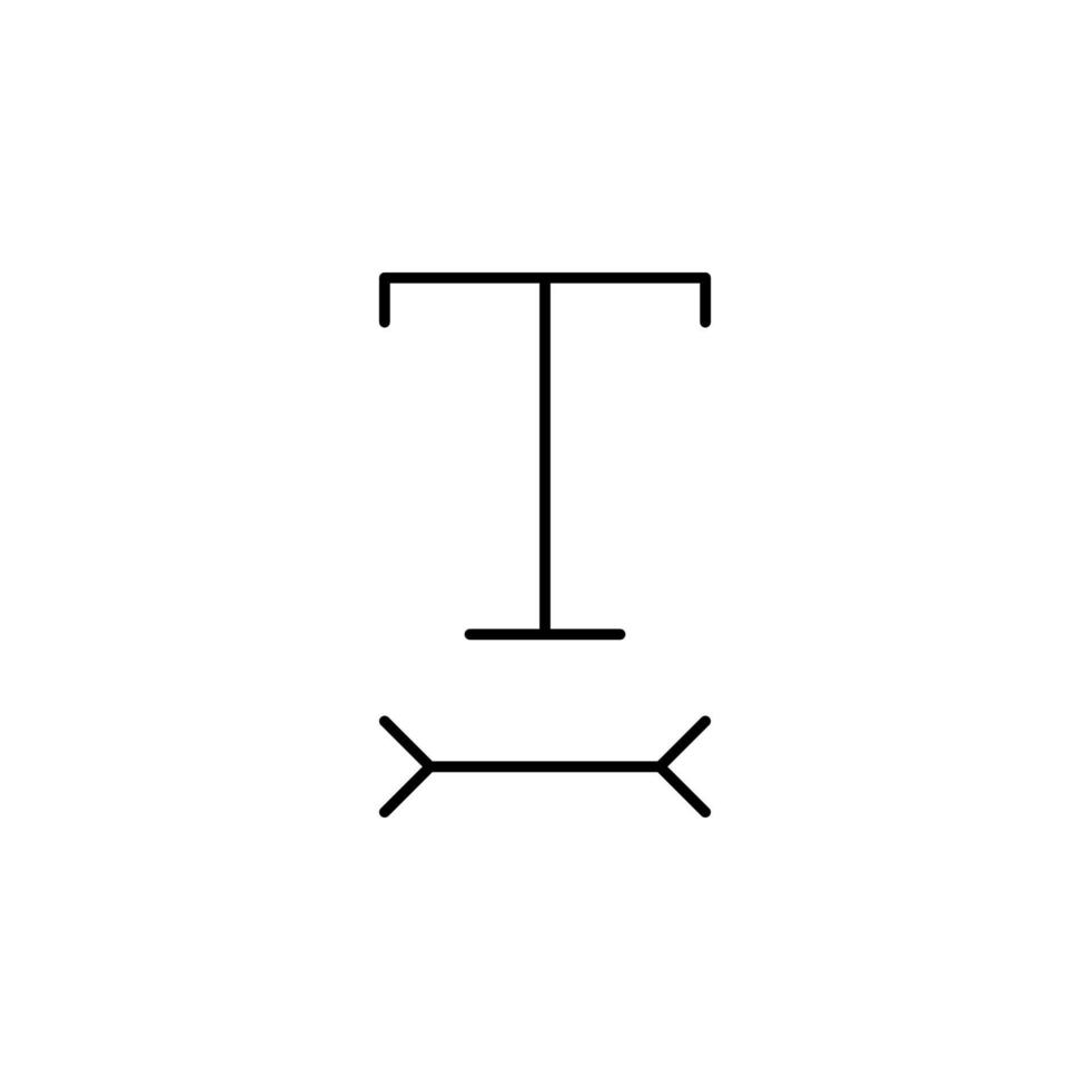 format, horizontal, scale, text vector icon