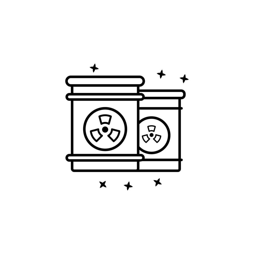 tank with radioactive substances vector icon