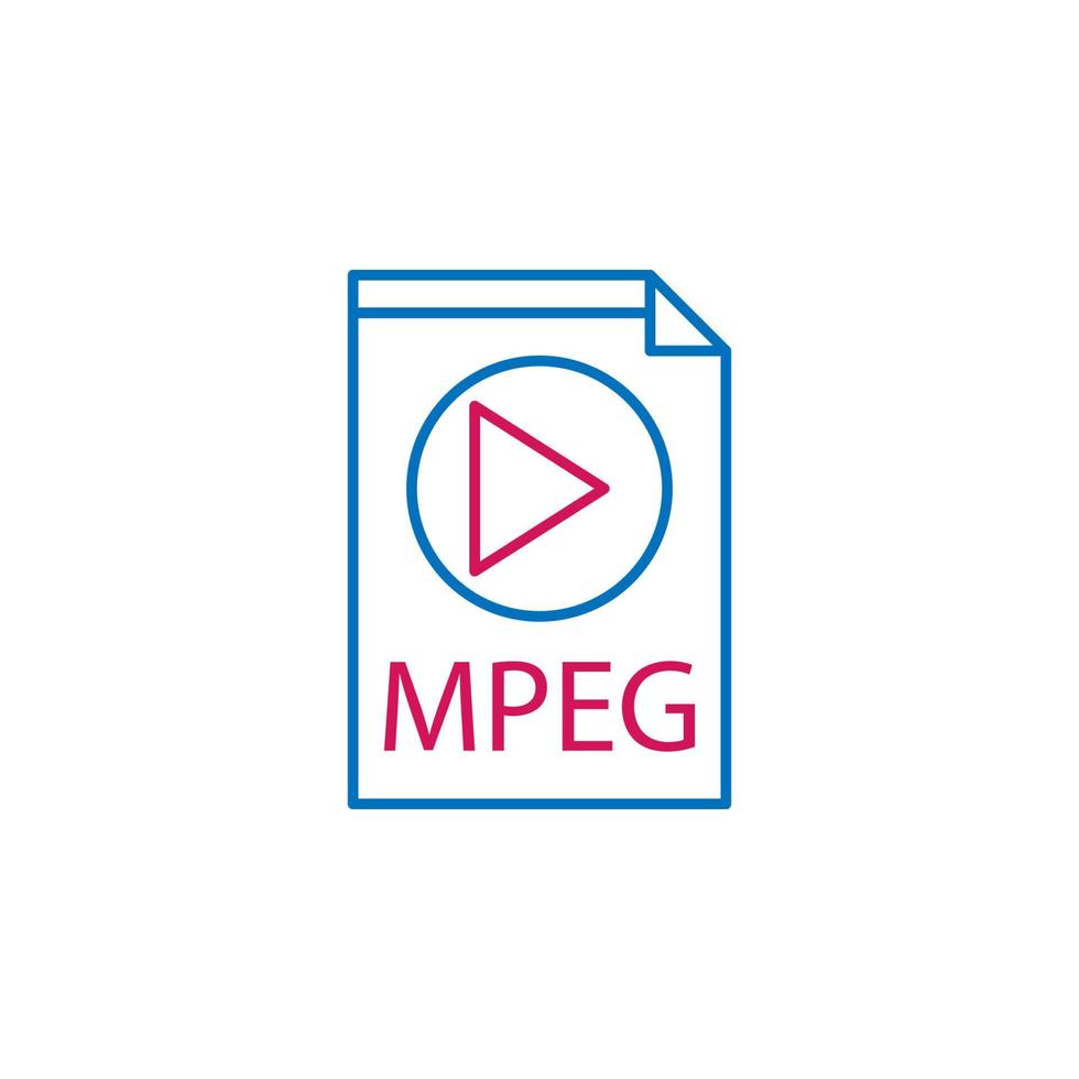 Video production, mpeg vector icon