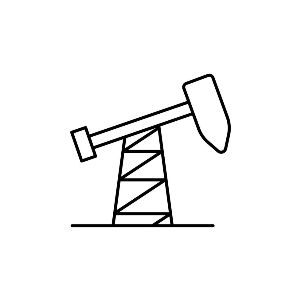 Pump Jack, energy vector icon