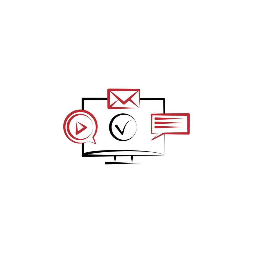 online training and courses 2 colored line vector icon