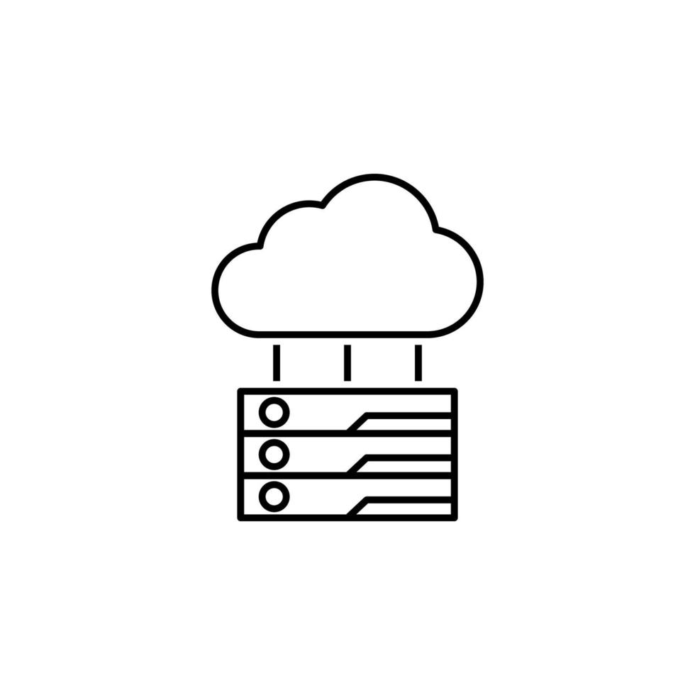 data, cloud vector icon