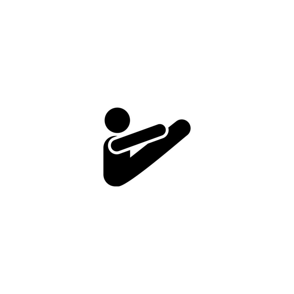 formación gimnasio ejercicio Deportes con flecha pictograma vector icono