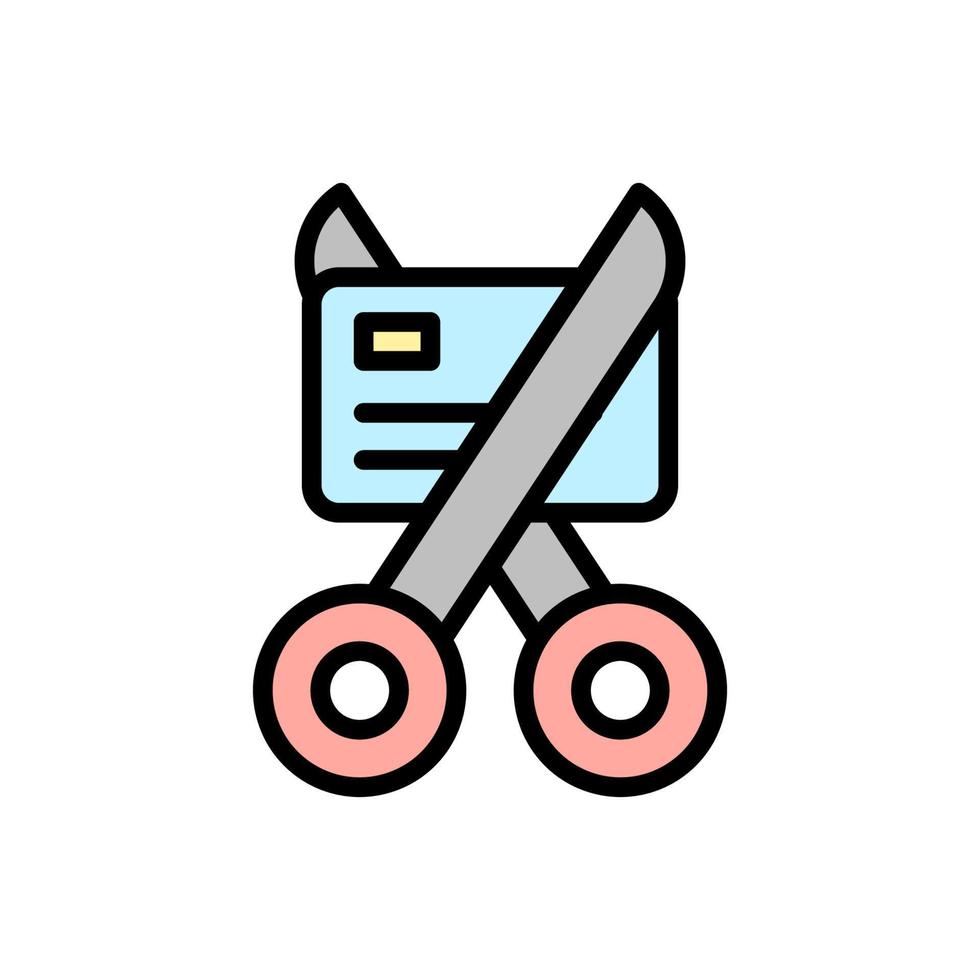 scissors card vector icon