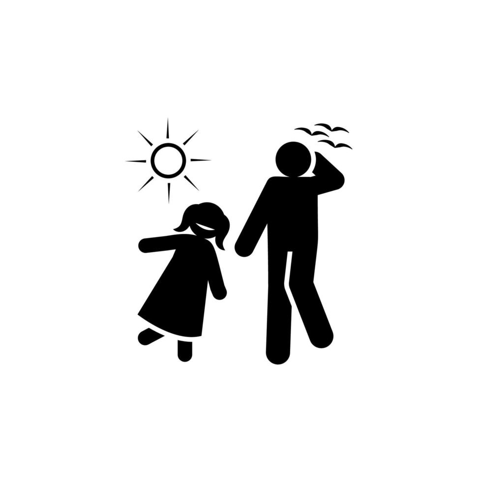 Parenting, child, walking vector icon