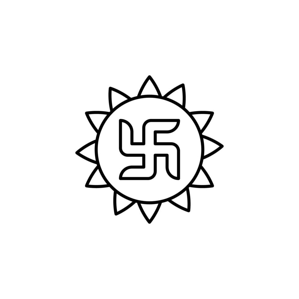 Swastika, Diwali vector icon