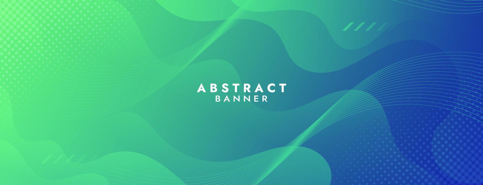 Abstract Gradient green blue liquid Wave Background vector