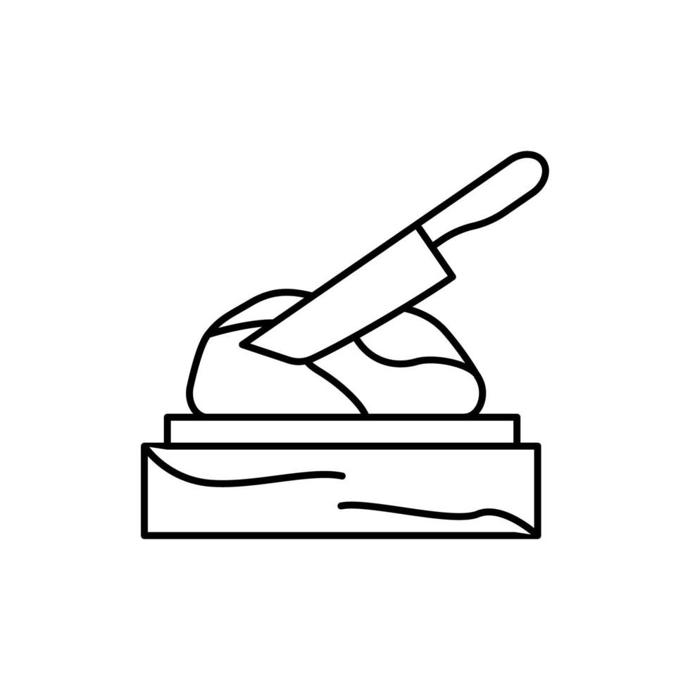 Cutting board, meat vector icon